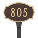 Montague Metal Products Inc. Cambridge Small Address Sign Plaque w/ Lawn Stake Metal | 6 H x 10.25 W x 0.25 D in | Wayfair PCS-0054C1-L-SS