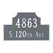 Montague Metal Products Inc. Beckford 2 Line Address Plaque Metal | 9.75 H x 15.5 W x 0.25 D in | Wayfair PCS-0044S2-W -CS