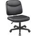 Yaheetech Adjustable Armless Office Chair Faux Leather Desk Chair