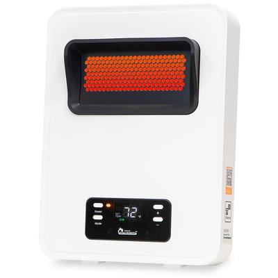 1500-Watt White Wall Hung or Wall Mount Electric Space Heater Dual System with Infrared and Fan Forced, WiFi and RC