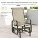 Outsunny Single Glider Patio Swing Rocking Chair with Breathable Mesh, Smooth Arms for Backyard, Garden, Lawn