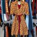 Anthropologie Dresses | Anthropologie Edme & Esyllte Retro Vintage Style Tie A-Line Collared Shirt Dress | Color: Orange/Red | Size: 0