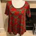 Lularoe Tops | Lula Roe Size Xs Top. Red/Black/Cream. New With Tags. Listing #874 | Color: Black/Red | Size: Xs