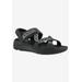 Wide Width Women's Sloan Sandal by Drew in Black Combo (Size 10 W)