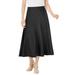 Plus Size Women's Print Linen-Blend Skirt by Woman Within in Black (Size 3X)