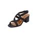 Extra Wide Width Women's The Dorothy Sandal by Comfortview in Black (Size 7 1/2 WW)