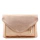 Large Envelope Clutch Bag with Chain Strap (Oversize), Rose Gold, One Size