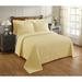 Latitude Run® Pramila Standard Stripe Pattern Machine Washable Coverlet/Bedspread Chenille/Cotton in Yellow | Full Coverlet | Wayfair