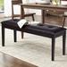 Lark Manor™ Ahnari Dining Faux Leather Bench Faux Leather/Upholstered/Leather in Brown | 19 H x 45.5 W x 15 D in | Wayfair