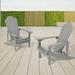 Rosecliff Heights Hatolina Adirondack Chair Plastic/Resin in Gray | 36.6 H x 29.1 W x 33.9 D in | Wayfair 1284A107FC5F452EAC9D4619E35E77E7