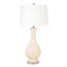 Red Barrel Studio® Set Of 2 Light Gray Curved Table Lamps Ceramic/Fabric in Brown | 12.99 H x 5.91 W x 6.69 D in | Wayfair