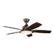 Williston Forge 52 Inch Harwyn Fan LED, Copper in Brown | Wayfair EBAAA56906FE43039BE9C2E01BC451F4