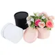 Boîte à Fleurs Ronde Portable Emballage Cadeau Petit Stockage Bouquet en Carton Bonbons ixdes