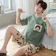 Ensemble de pyjama à manches courtes pour hommes pyjama Anime chaud Y avec short dinosaure