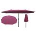 15x9Ft Double-Sided Patio Umbrella Outdoor Market Table Garden Extra Large Waterproof Twin Umbrellas with Crank and Wind Vents