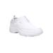 Women's Wash & Wear Slip On Ii Flat by Propet in White (Size 10 X(2E))