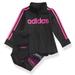 Adidas Matching Sets | Adidas Baby Girls 2-Pc. Tunic Track Jacket & Leggings Set - Black & Pnk, 12/18mo | Color: Black/Pink | Size: 12-18mb