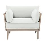 Bernhardt Catalonia Patio Chair w/ Cushions, Wicker in White/Indigo | 26 H x 38 W x 31.5 D in | Wayfair O1502_6503-000