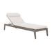 Bernhardt Ibiza 83.9" Long Teak Single Chaise w/ Cushions Wood/Metal/Solid Wood/Wicker/Rattan in Brown/White | 12.76 H x 30 W x 83.9 D in | Outdoor Furniture | Wayfair