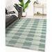 Green/White 96 x 0.08 in Area Rug - East Urban Home GRAPHIC RETRO WEAVE GREEN Area Rug By Becky Bailey Polyester | 96 W x 0.08 D in | Wayfair