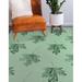 White 24 x 0.08 in Area Rug - East Urban Home MAPLE LEAF GREEN Area Rug By Becky Bailey Polyester | 24 W x 0.08 D in | Wayfair