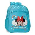 Disney Minnie Rainbow Equipaje Messenger Tasche für Mädchen, 27x33x11 cms, Blau