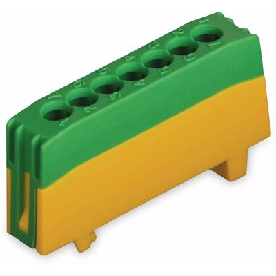 Pollmann - Schutzleiterklemme 7-polig, 16 mm², grün/gelb, für Hutschiene Image