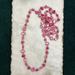 Anthropologie Jewelry | $70 New Fuschia Mother Of Pearl & Crystal Candy Shop Necklace ~ Boho! | Color: Cream/Pink | Size: Os