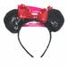 Disney Accessories | Minnie Mouse Disney Ears With Red Bow Black | Color: Black/Red | Size: Os