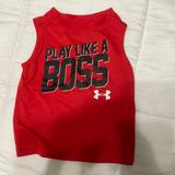 Under Armour Shirts & Tops | Boys Under Armor Tank Top Sz 12m | Color: Red | Size: 12mb