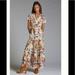 Anthropologie Dresses | Anthropologie Nwt Barok Floral Maxi Shirtdress | Color: Cream/Tan | Size: M/L