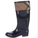 Burberry Shoes | Burberry Nova Check Pattern Rubber Rain Boots | Color: Black/Brown | Size: 6.5