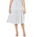 Plus Size Women's Tiered Midi Skirt by Catherines in White (Size 0X)