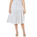 Plus Size Women's Tiered Midi Skirt by Catherines in White (Size 1X)