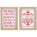 Northlight Seasonal Set of 2 Red & White Holiday Slogans Wooden Christmas Plaques Wood in Brown | 8 H x 6 W x 1 D in | Wayfair NORTHLIGHT AC92651