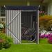 AECOJOY 5 ft. W x 3 ft. D Metal Lean-To Storage Shed 72.5 H x 62.6 W x 37.4 D in Gray | 5' 3 4/5" W X 2' 9 7/10" D X 6' 4/5" H | Wayfair W-16209GR