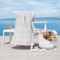 Linum Home Textiles 100% Turkish Cotton Sea Breeze Horoscope Pestemal Beach Towel Turkish Cotton in Gray | Wayfair SBR95-00-AQUARIUS