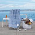 Linum Home Textiles 100% Turkish Cotton Sea Breeze Horoscope Pestemal Beach Towel Turkish Cotton in Gray/Blue | Wayfair SBR50-00-SCORPIO