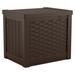 Suncast 22 Gallon Outdoor Patio Small Deck Chest Box with Storage Seat, Java - 11