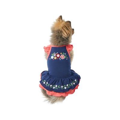 Frisco Embroidered Floral Dog & Cat Dress, X-Large