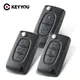 KEYYOU 2/3/4 Boutons À Distance Clé De Voiture Coque Pour Peugeot 207 208 307 308 408 Partenaire