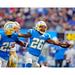 Asante Samuel Jr. Los Angeles Chargers Unsigned Interception Celebration vs. 49ers Photograph