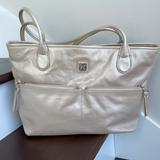 Giani Bernini Bags | Genuine Leather Tote Bag Laptop Bag Handbag Shoulder Bag Purse Messenger Bag | Color: Cream | Size: 16”X10”X5”