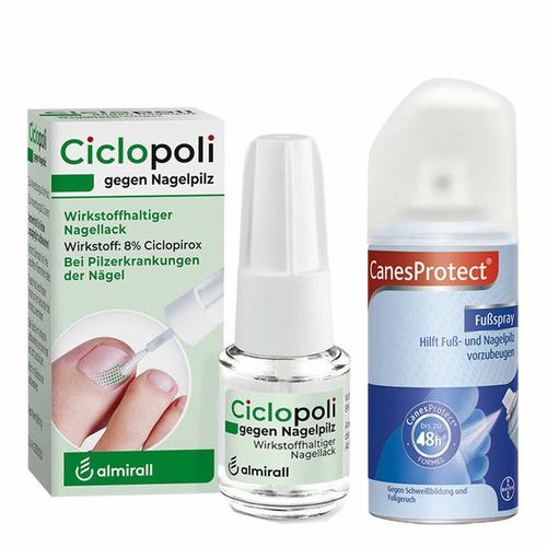Ciclopoli gegen Nagelpilz + Canesprotect Fußspray 1 St Set