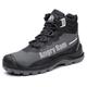 Safety Boots Work Shoes for Mens Waterproof Womens Steel Toe Cap Trainers Leather Footwears Grey