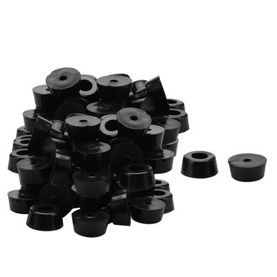 85pcs Rubber Feet Bumper Desk Amplifier Cabinet Leg Pads,D17x15xH8mm - Black - 0.591"x0.669"x0.315"(Bottom D*Top D*H)