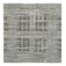 Shahbanu Rugs Light Gray Hand Knotted Modern Hand Spun Undyed Natural Wool Square Oriental Rug (8'1" x 8'2") - 8'1" x 8'2"