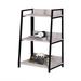 Industrial and Contemporary Wendral Metal Bookshelf (3-Tier), Natural & Black Finish with 3 Open Compartments, for Office