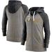 Women's Nike Heather Charcoal/Heather Black Pittsburgh Pirates Split Wordmark Gym Vintage Raglan Lightweight Full-Zip Hoodie