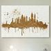 Oliver Gal Cities & Skylines Gold NY Skyline, Modern & Contemporary Gold - Print on Canvas in White | 20 H x 30 W x 1.5 D in | Wayfair